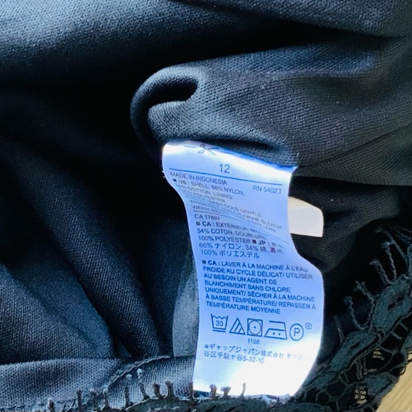 Banana Republic Floral Lacey Dress 12 Navy - Picture 4 of 14